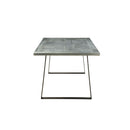 Acme Furniture Kaylia Dining Table with Aluminum Top and Pedestal Base 70105 IMAGE 3