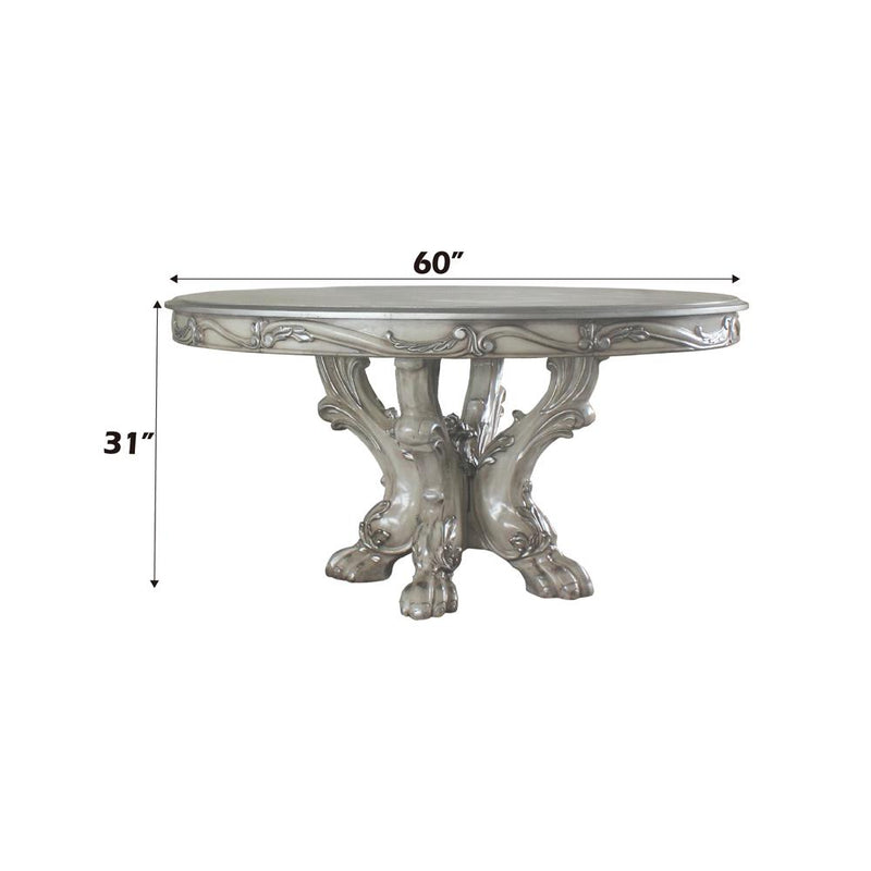 Acme Furniture Dresden 68180 Round Pedestal Dining Table IMAGE 5