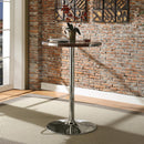 Acme Furniture Round Brancaster Pub Height Dining Table with Aluminum Top and Pedestal Base 70425 IMAGE 1