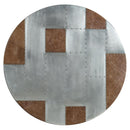 Acme Furniture Round Brancaster Pub Height Dining Table with Aluminum Top and Pedestal Base 70425 IMAGE 4