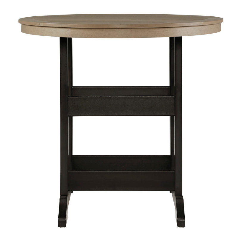 Signature Design by Ashley Fairen Trail P211-613 Round Bar Table with Umbrella Option IMAGE 2