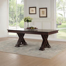 Acme Furniture Katrien Dining Table with Pedestal Base 71855 IMAGE 1