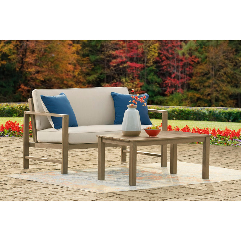 Signature Design by Ashley Fynnegan P349-035 Loveseat with Table IMAGE 6