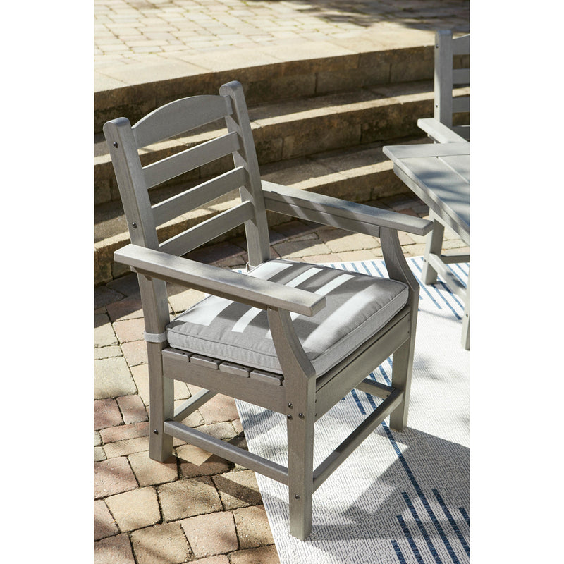 Signature Design by Ashley Outdoor Seating Dining Chairs Visola P802-601A Arm Chair With Cushion (2 per package) IMAGE 5