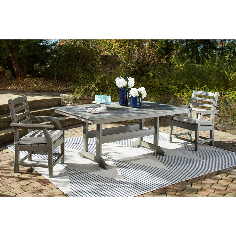 Signature Design by Ashley Visola P802-625 Rectangular Dining Table with Umbrella Option IMAGE 5