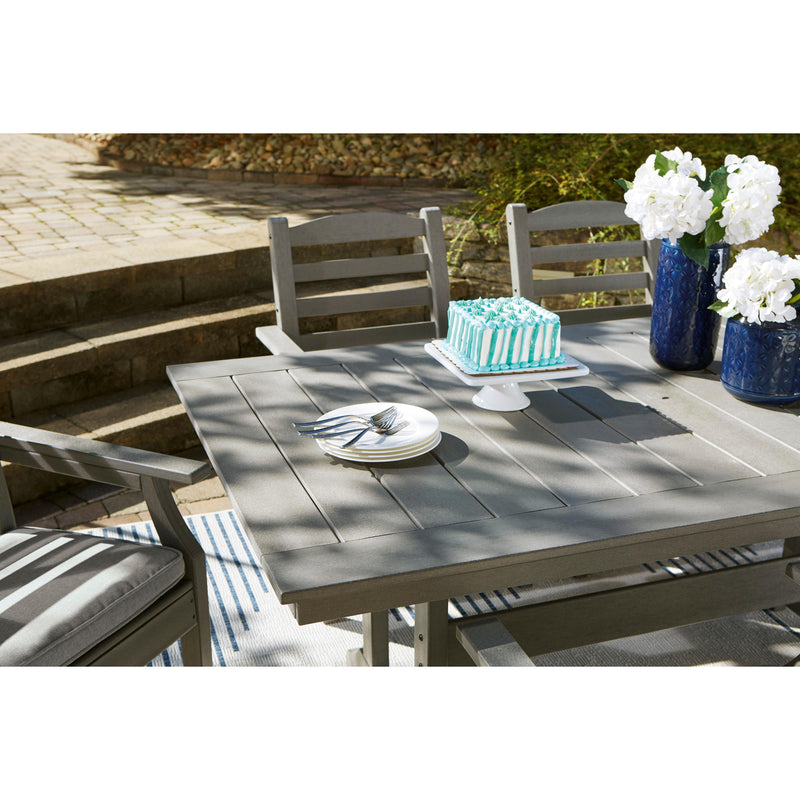 Signature Design by Ashley Visola P802-625 Rectangular Dining Table with Umbrella Option IMAGE 9