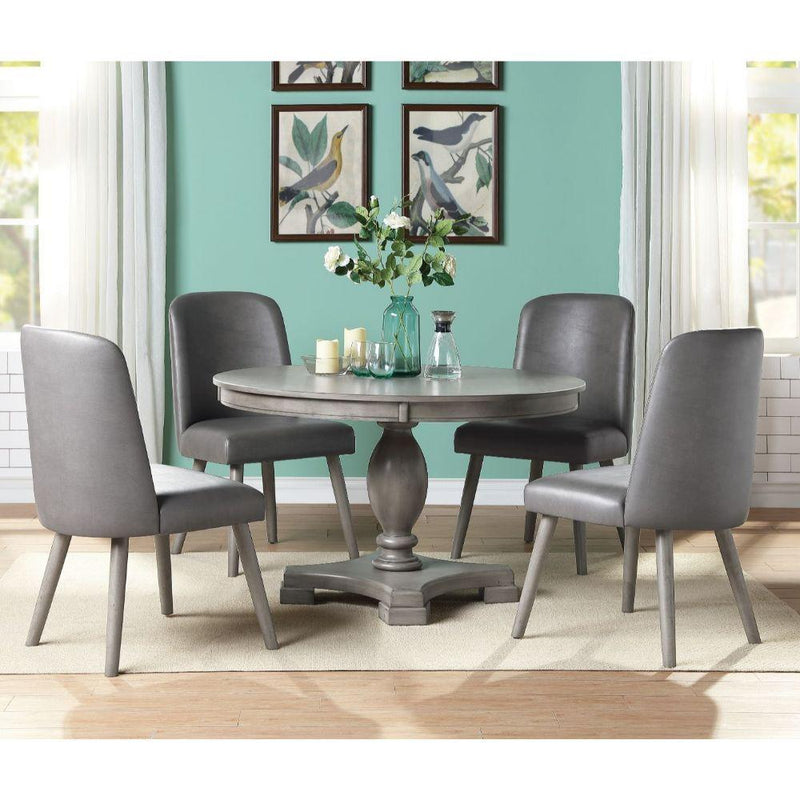 Acme Furniture Waylon Dining Table with Pedestal Base 72205 IMAGE 4