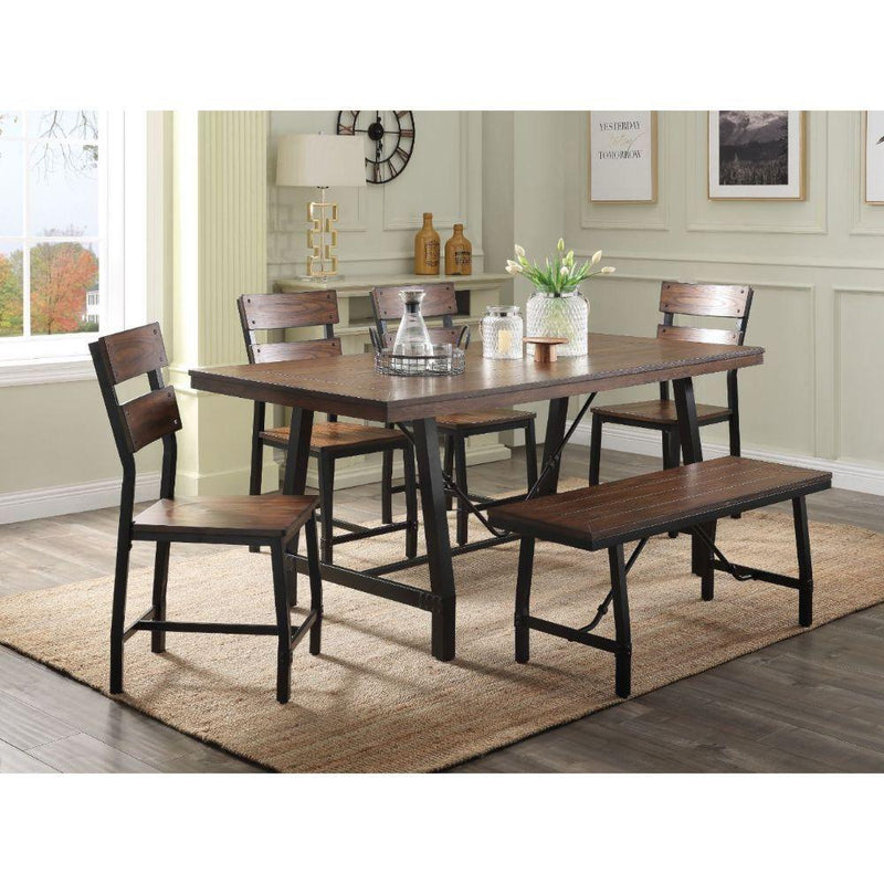 Acme Furniture Mariatu Dining Table with Trestle Base 72455 IMAGE 4