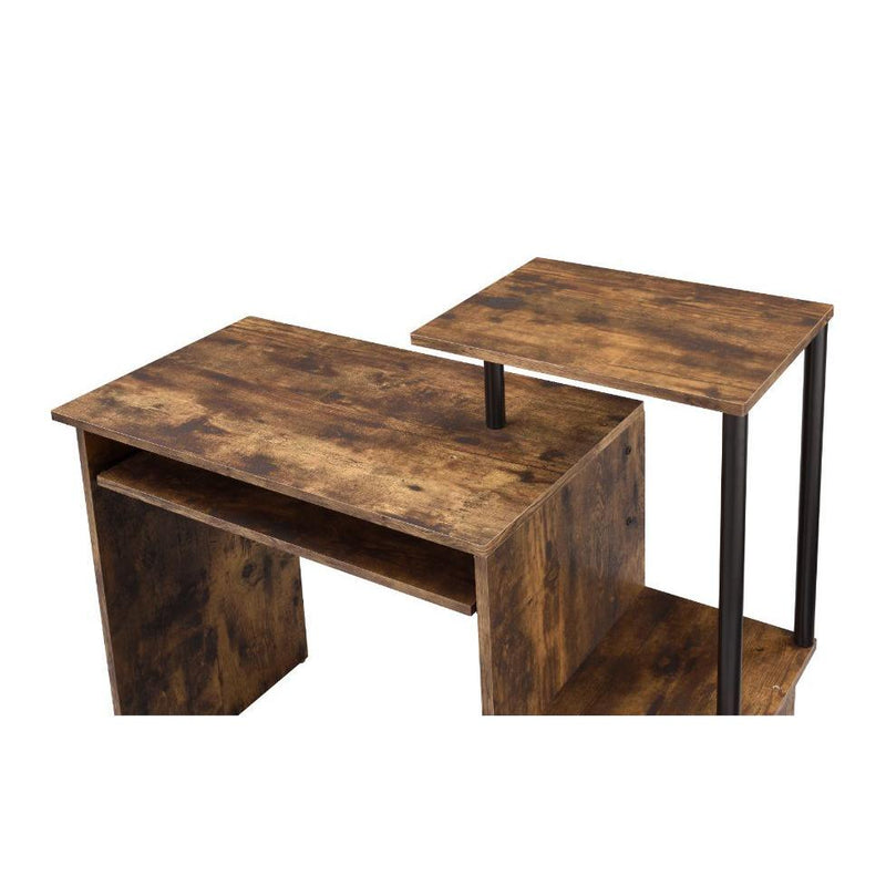 Acme Furniture 92760 Computer Desk - Weathered Oak & Black IMAGE 3