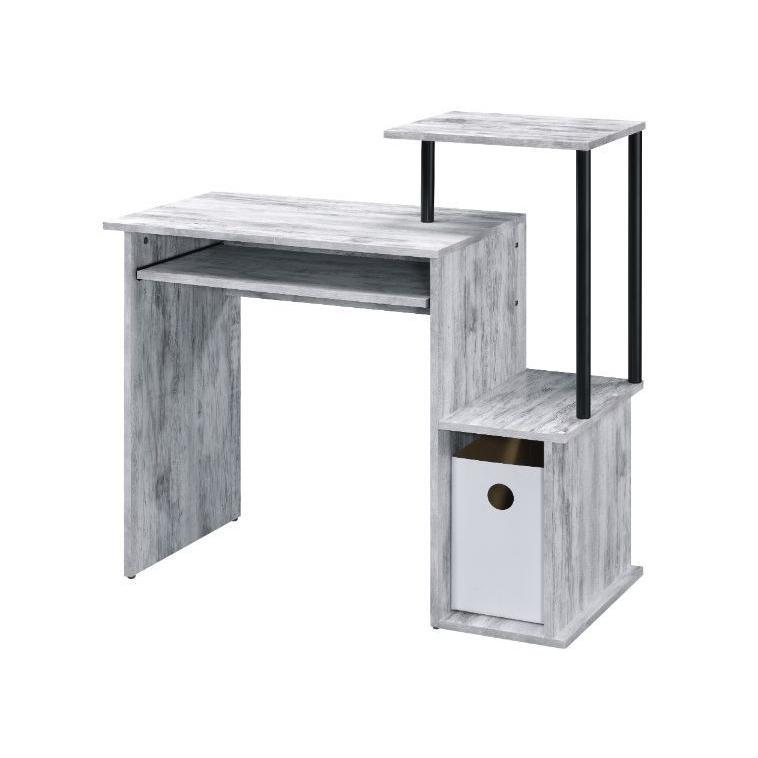 Acme Furniture 92762 Computer Desk - Antique White & Black IMAGE 2