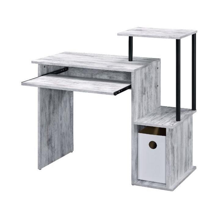 Acme Furniture 92762 Computer Desk - Antique White & Black IMAGE 3