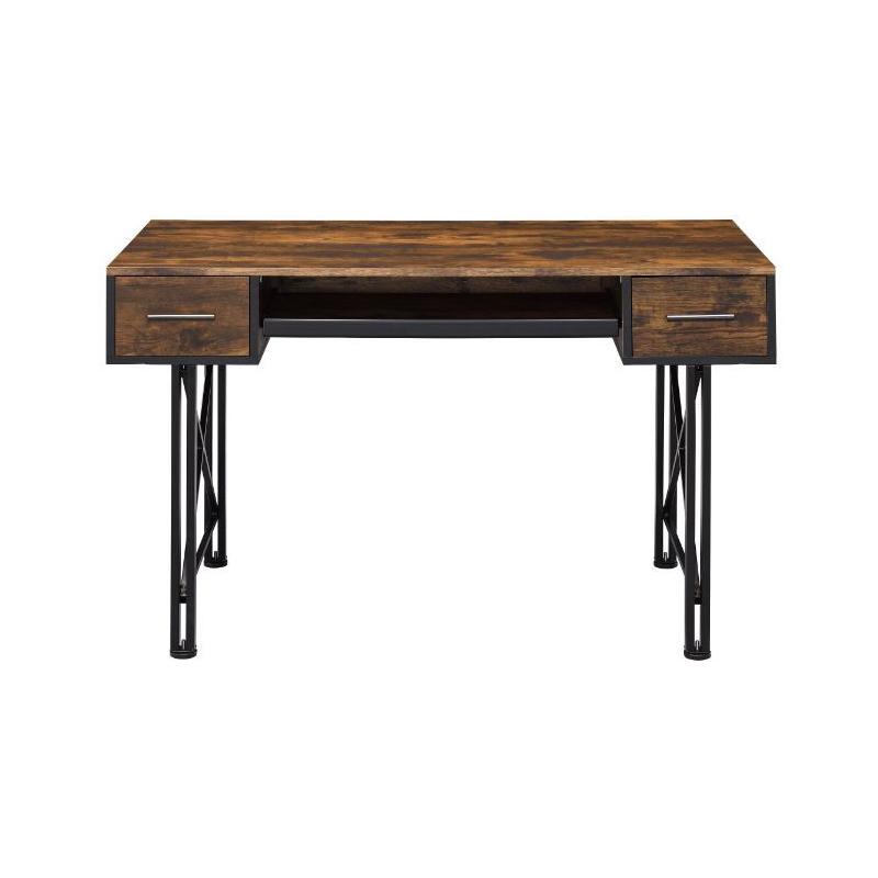 Acme Furniture 92795 Computer Desk - Weathered Oak & Black IMAGE 1