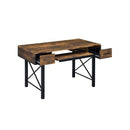Acme Furniture 92795 Computer Desk - Weathered Oak & Black IMAGE 2