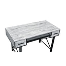 Acme Furniture 92797 Computer Desk - Antique White & Black IMAGE 3
