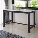 Acme Furniture Yelena Counter Height Dining Table with Marble Top and Trestle Base 72940 IMAGE 1
