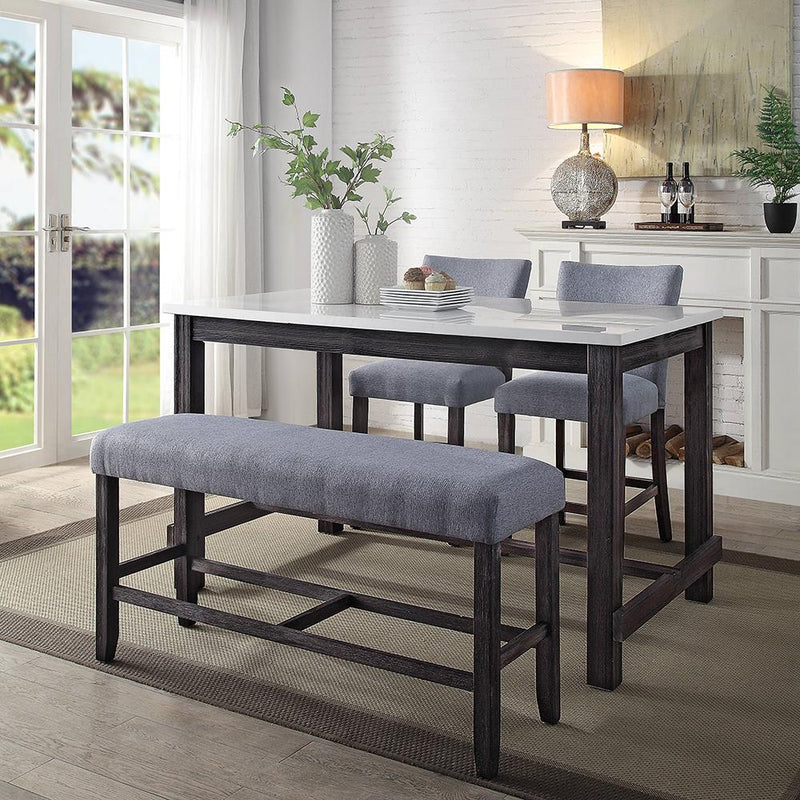 Acme Furniture Yelena 72940 Counter Height Table with Marble Top IMAGE 6