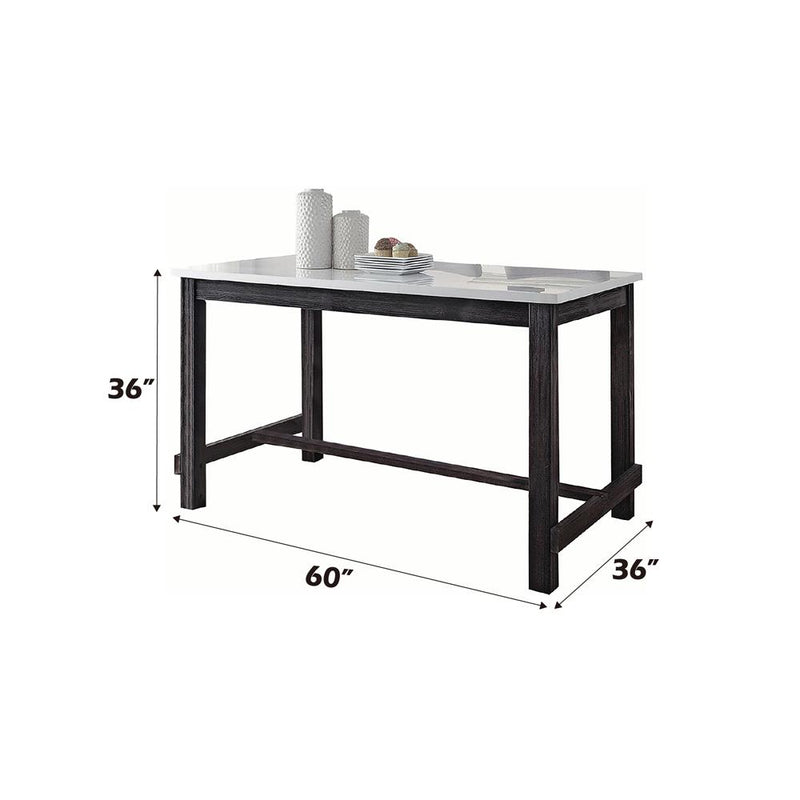 Acme Furniture Yelena 72940 Counter Height Table with Marble Top IMAGE 7