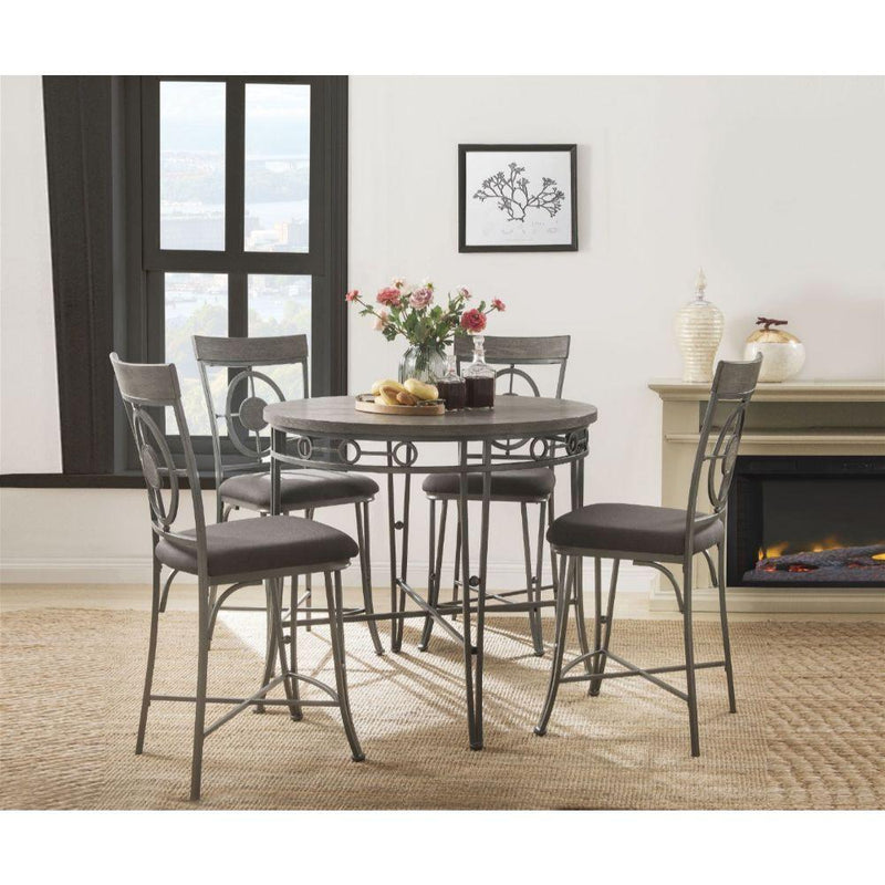 Acme Furniture Round Landis Counter Height Dining Table 73180 IMAGE 5