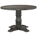Acme Furniture Round Leventis Dining Table with Pedestal Base 74640 IMAGE 1