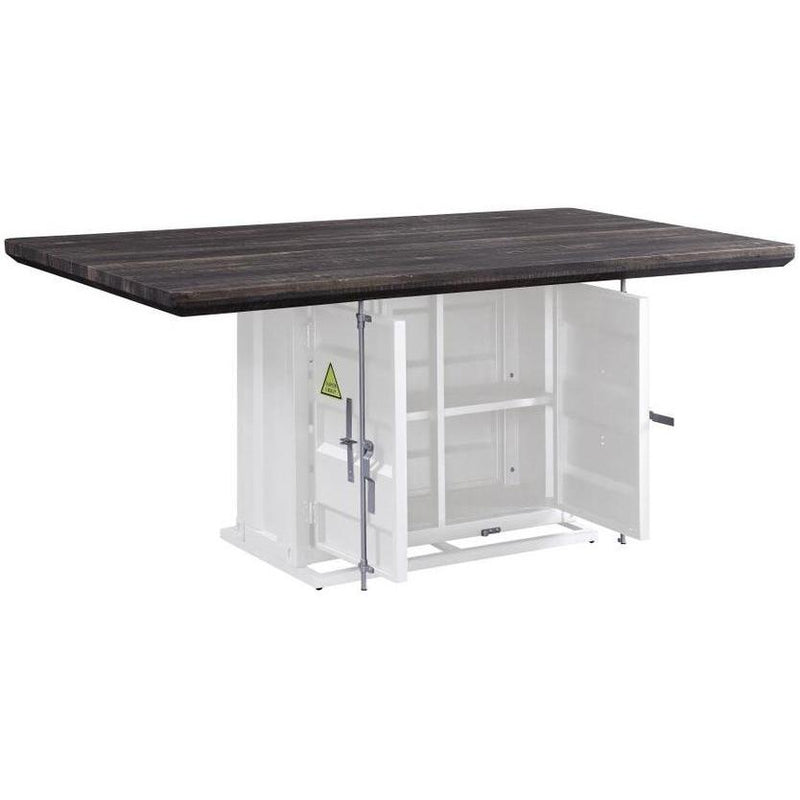 Acme Furniture Cargo Dining Table with Pedestal Base 77880 IMAGE 2