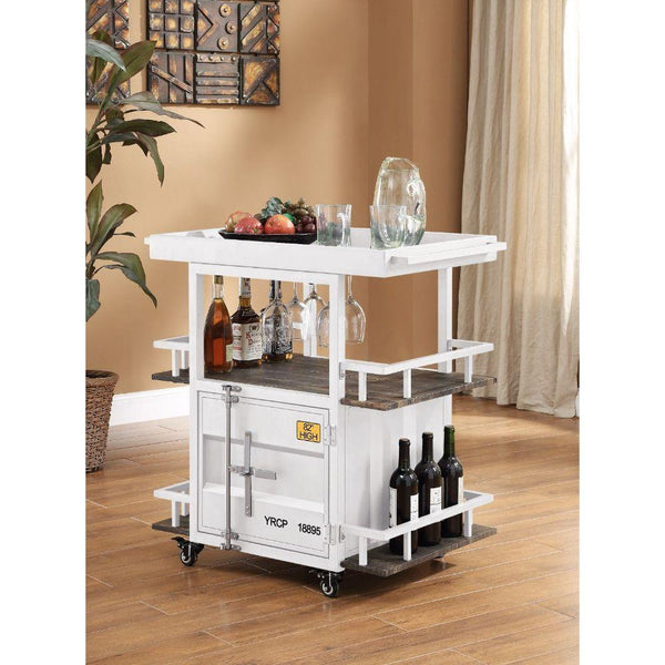 Acme Furniture Cargo 77889 Serving Cart - White IMAGE 1