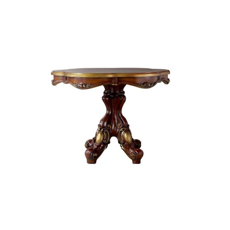 Acme Furniture Round Picardy Counter Height Dining Table with Pedestal Base 78220 IMAGE 2