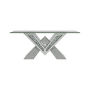  Coaster Furniture Taffeta 723448 Glass Top Mirrored Acrylic Coffee Table - Silver IMAGE 2