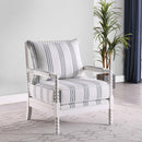  Coaster Furniture Blanchett 903835 Upholstered Bobbin Accent Chair - White and Navy IMAGE 9