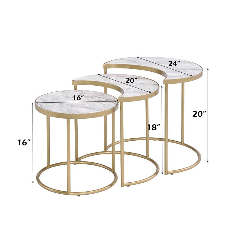 Acme Furniture Anpay 85390 Nesting Table Set IMAGE 5