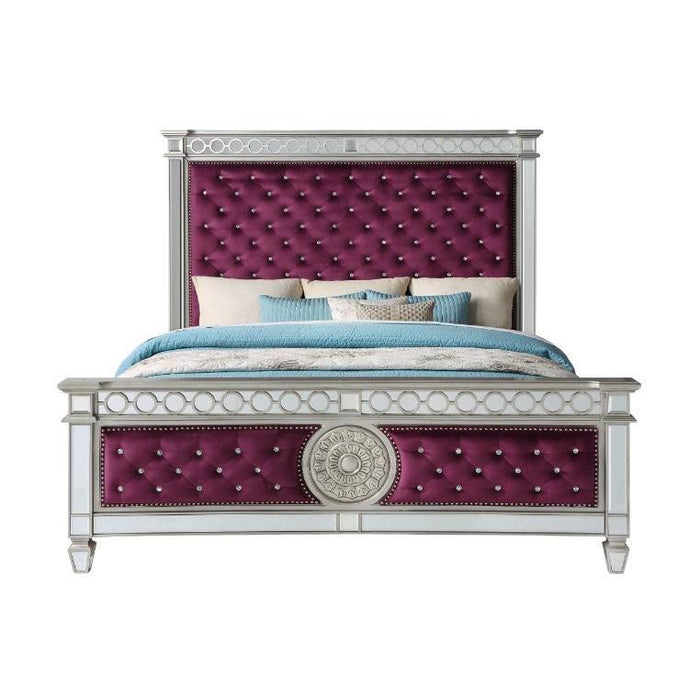 Acme Furniture 27367EK King Bed - Burgundy