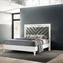 Acme Furniture Chelsie Queen Upholstered Panel Bed 27390Q IMAGE 1