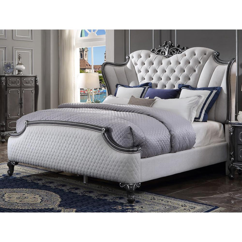 Acme Furniture House Delphine King Upholstered Panel Bed 28827EK IMAGE 6