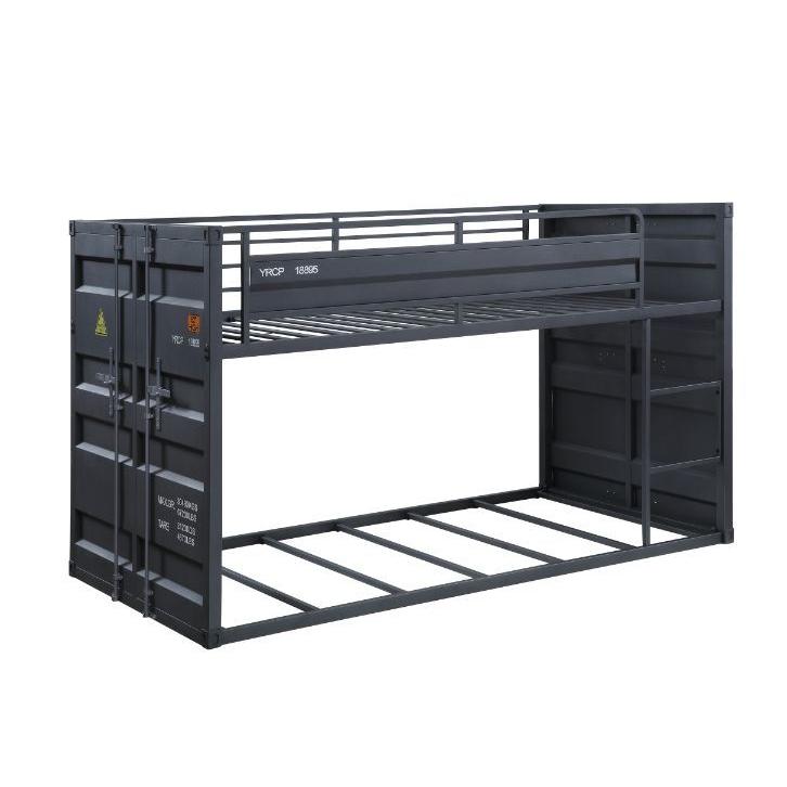 Acme Furniture Cargo 37815 Twin over Twin Bunk Bed - Gunmetal IMAGE 2