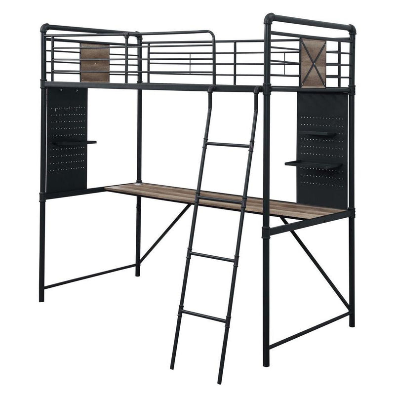 Acme Furniture Cordelia 38310 Twin Loft Bed with Desk IMAGE 2