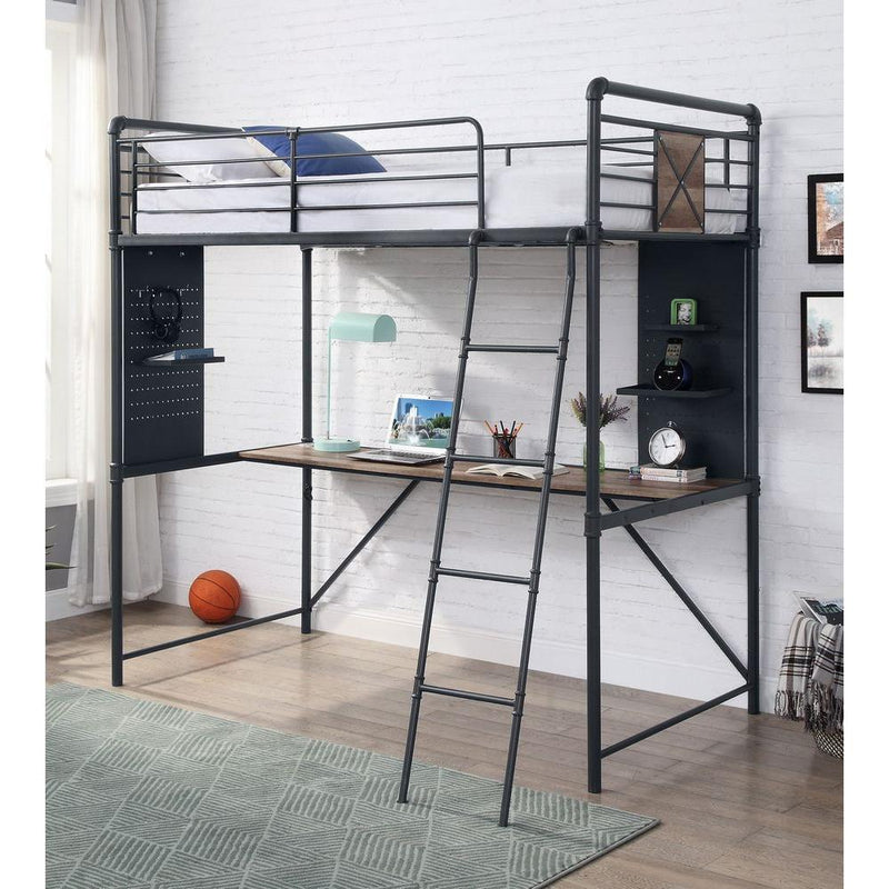 Acme Furniture Cordelia 38310 Twin Loft Bed with Desk IMAGE 4