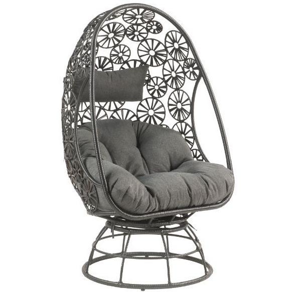 Acme Furniture 45113 Patio Hanging Chair with Stand and Side Table IMAGE 2