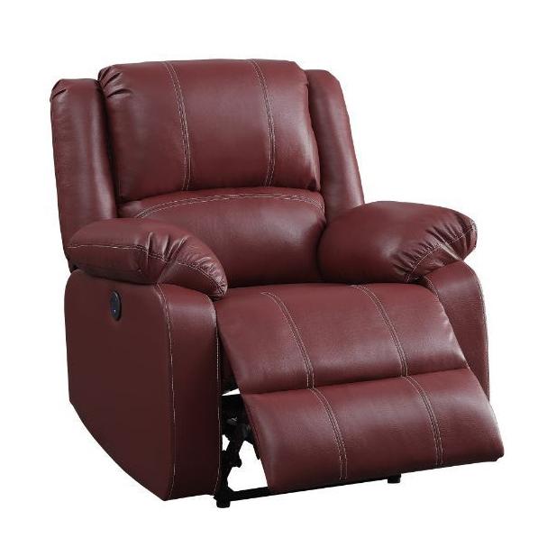 Acme Furniture Zuriel Power Polyurethane Recliner 52153 IMAGE 2