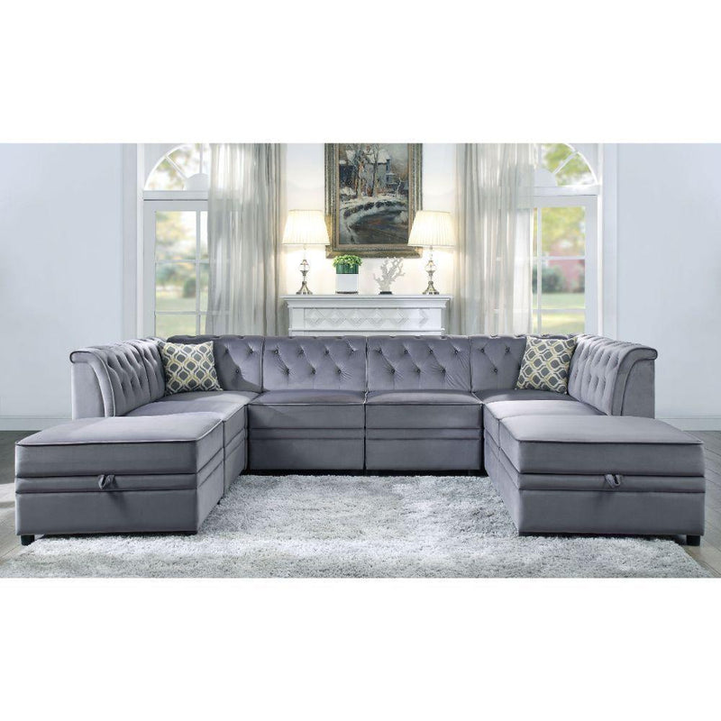 Acme Furniture Bois II Modular Fabric 8 pc Sectional 53307/53305/53306/53305/53305/53306/53305/53307 IMAGE 2