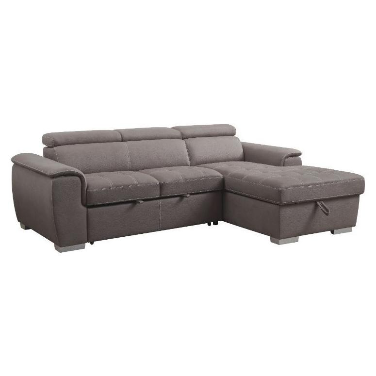 Acme Furniture Haruko Fabric Sleeper Sectional 55535 IMAGE 2