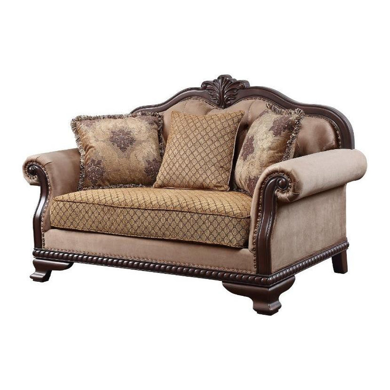 Acme Furniture Chateau De Ville Stationary Fabric Loveseat 58266 IMAGE 2