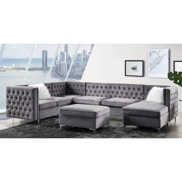 Acme Furniture Jaszira Fabric 5 pc Sectional 57370/57371/57372/57373/57374 IMAGE 1