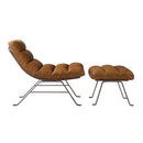 Acme Furniture Bison Leather Ottoman 59652 IMAGE 3