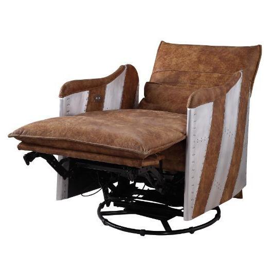 Acme Furniture Qalurne Power Leather Recliner 59942 IMAGE 2