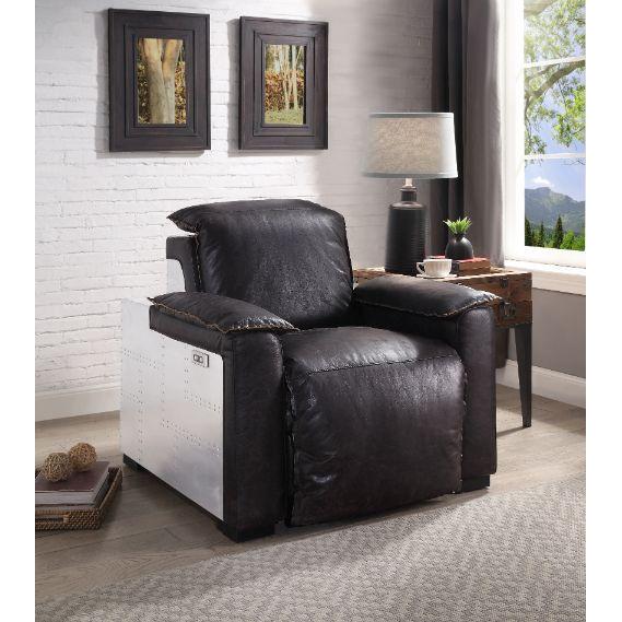 Acme Furniture Nernoss Power Leather Recliner 59943 IMAGE 14