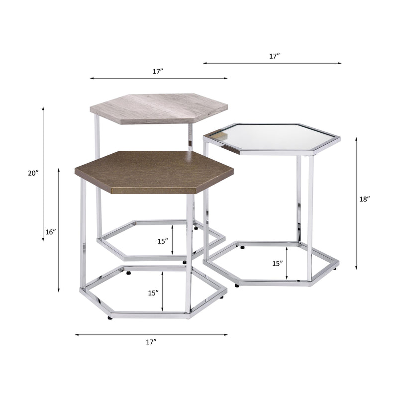 Acme Furniture Simno 82105 Nesting Table Set IMAGE 4