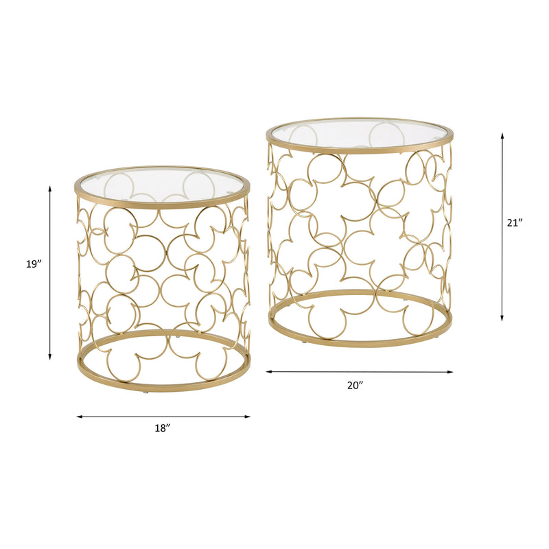 Acme Furniture Flowie 82342 Nesting Table Set IMAGE 3