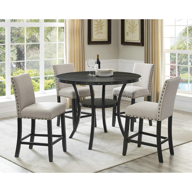 New Classic Furniture Round Crispin Counter Height Dining Table D162G-CT-GRY IMAGE 4