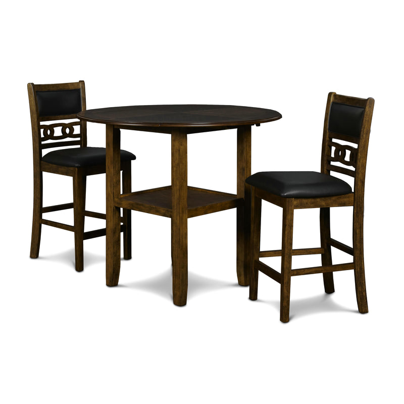 New Classic Furniture Gia 3 pc Counter Height Dinette D1701-42S-BRN IMAGE 2