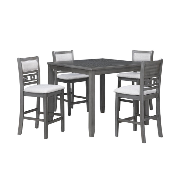 New Classic Furniture Gia 5 pc Counter Height Dinette D1701-542-GRY IMAGE 1