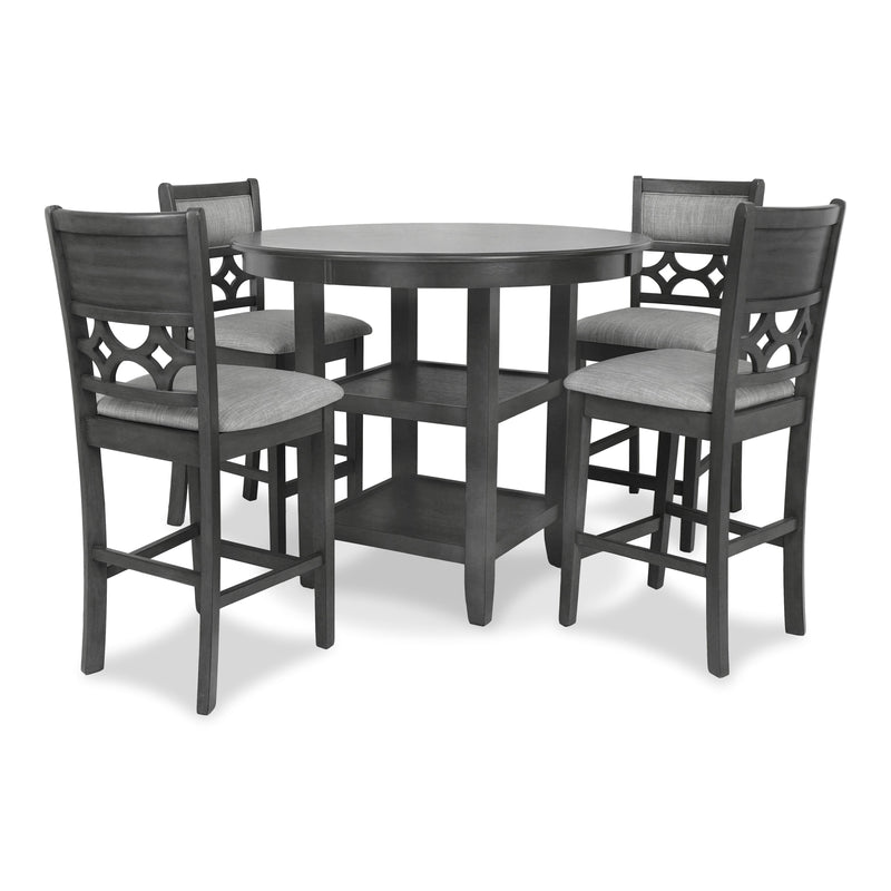 New Classic Furniture Mitchell 5 pc Counter Height Dinette D1763-52S-GRY IMAGE 8